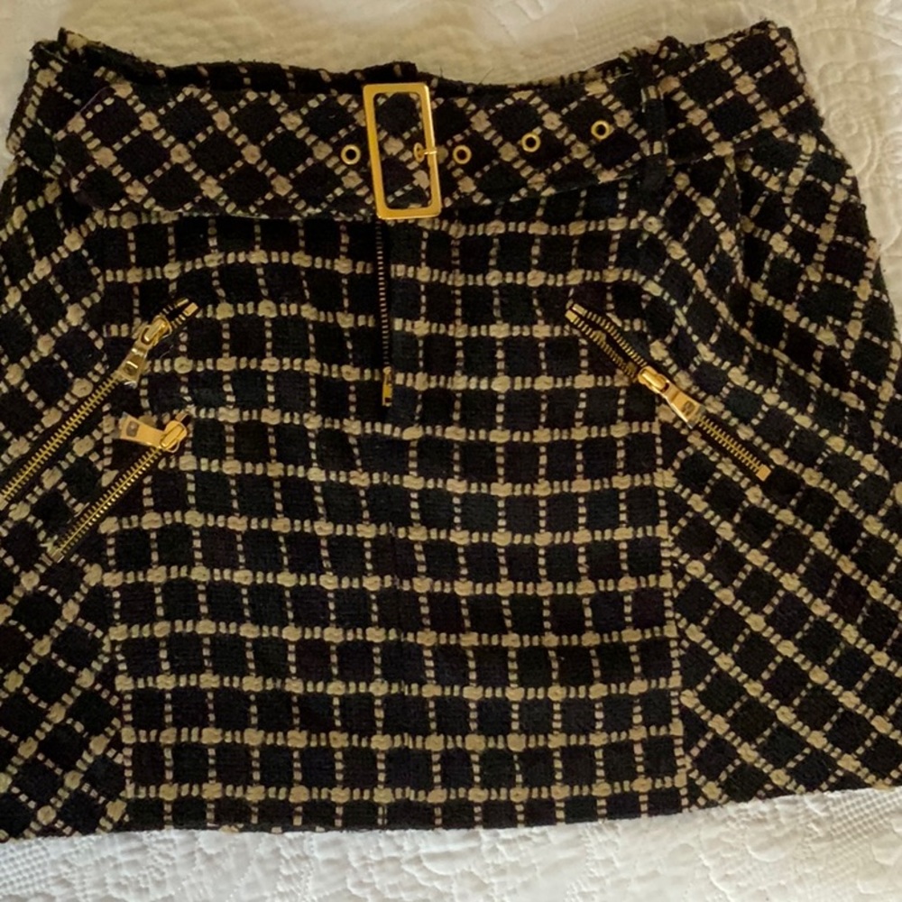 Rachel Roy Plaid Tweed Mini Skirt, 0